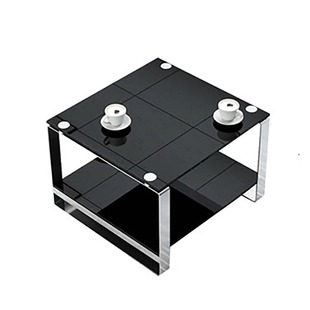 办公室茶几组合现代简约玻璃长茶几接待会客不锈钢钢化玻璃角几