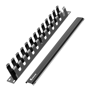 英曼机柜理线架19英寸1U12档24口加厚标准网线跳线整理工程金属塑料理线综合布线配件电话网络服务器配线架子