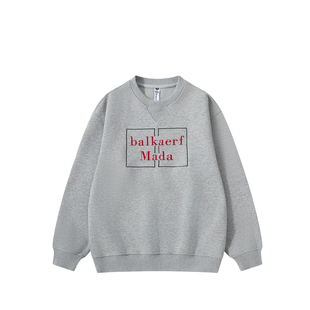 GcBrand Lab AW26 复古主题元素 刺绣字母设计 圆领上衣 休闲卫衣