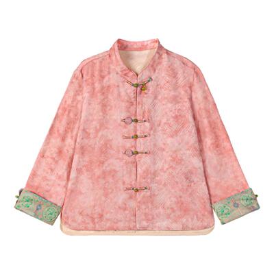 海浪祥云纹炒色新中式外套女薄款