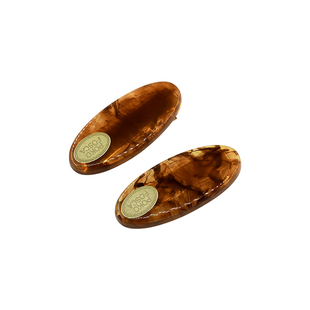 suzyacc kr韩国博主同款琥珀发夹复古简约前额刘海夹高级感侧边夹