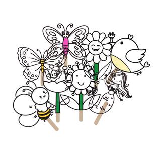 幼儿园手工制作材料diy创意女孩早教小班美工区涂色填色户外光影