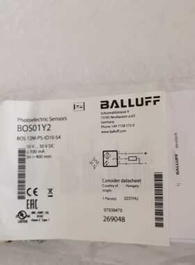 溢价-BALLUFF巴鲁夫BOS01Y2BOS12M