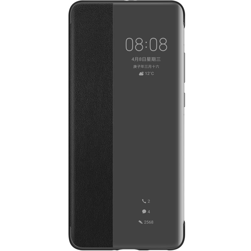 华为p40pro手机壳原装正品皮套p40/P50pro/P50E智能视窗保护套5G全包防摔翻盖式原厂高档商务限量版曲面屏