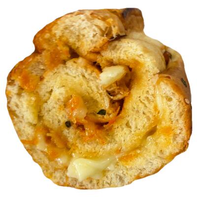 爆浆香葱肉松味面包乳酪夹心