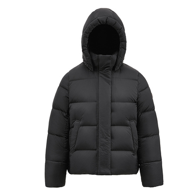 君羽羽绒服女短款时尚立领面包服