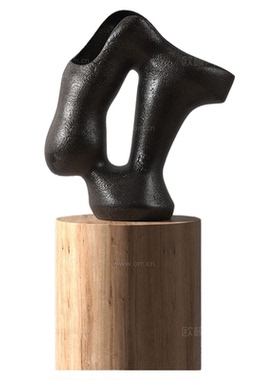 现代简约酒店工业风抽象雕塑民宿装饰品仿真绿植高端轻奢工艺品