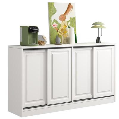 实木客厅推拉门欧式餐边柜家用移门橱柜现代简约餐厅储物柜可定制