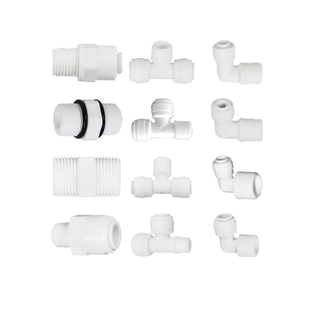 净水器快接头2分4分转换纯水机水管配件通用螺纹快速接头三通球阀