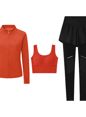 运动健身套装女瑜伽服三件套