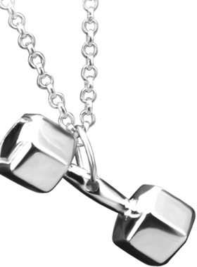 纯银中性运动吊坠项链时尚造型