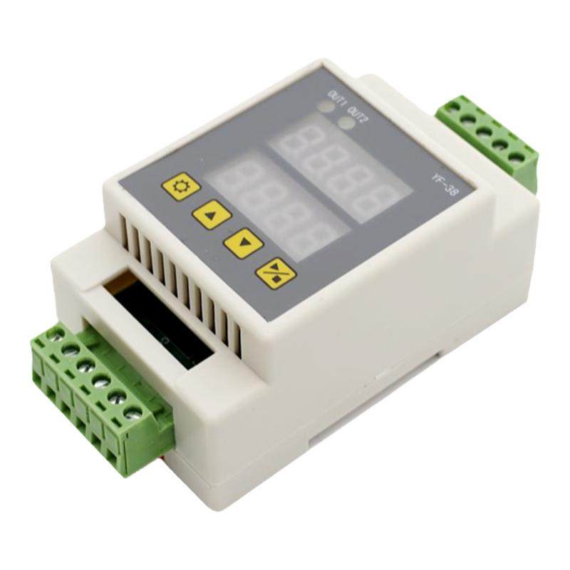 两双路时间继电器DC12V24V通电延迟接通定时脉冲触发循环控制模块
