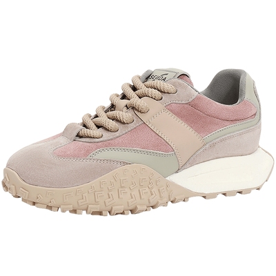 森达跑步厚底可可拿铁阿甘鞋德训