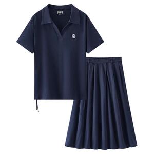 森马两件套纯棉休闲伞裙套装女
