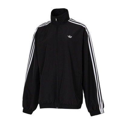 阿迪达斯三叶草立领外套女2026春季新款运动服大码宽松夹克KD2894