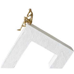 创意思考者摆件抽象艺术感雕像设计师电视柜摆设轻奢软装极简人像