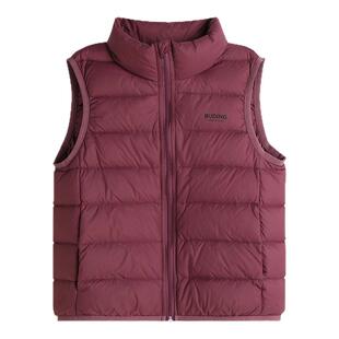 布丁哈鲁童装冬装女童2026冬季新款儿童短款轻薄三防羽绒服马甲