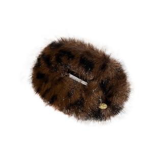 秋冬毛绒大号贝壳夹后脑勺扁平抓夹饱满后脑勺不硌头发夹女盘发器