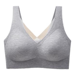 古今内衣女文胸小胸聚拢宽肩带背心式运动美背磨毛保暖秋冬季胸罩