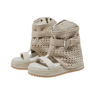 鑫哥甄选8-15厘米增高凉鞋女2026夏季新款不累脚外穿短筒裤管凉靴