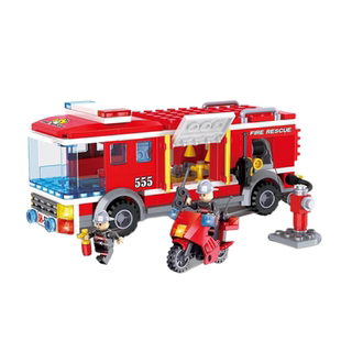 救援消防车积木云梯灭火救援城市系列男孩益智拼装儿童玩具礼物