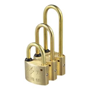 全铜锁防水防锈电力表箱锁铜锁加油站锁头工业安全箱变锁通开挂锁