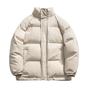 悟空有货冬季简约山系刺绣立领棉衣男潮牌宽松加厚保暖面包服外套