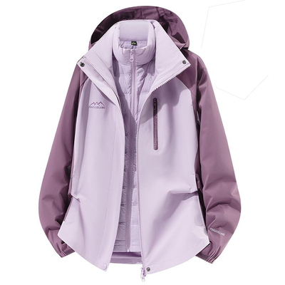 风雪狼羽绒服冲锋衣三合一女可拆卸两件套冬季防风防水户外登山服