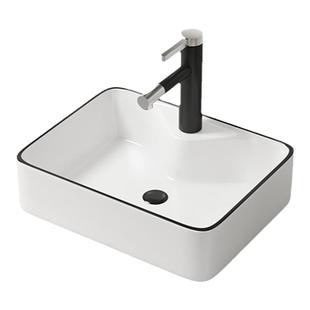 陶瓷台上盆洗衣机阳台洗手盆家用洗脸盆卫生间台盆单盆小尺寸面盆