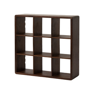 梵瀚实木桌面多宝阁收纳盒茶杯置物博古架茶具挂墙黑胡桃木展示柜