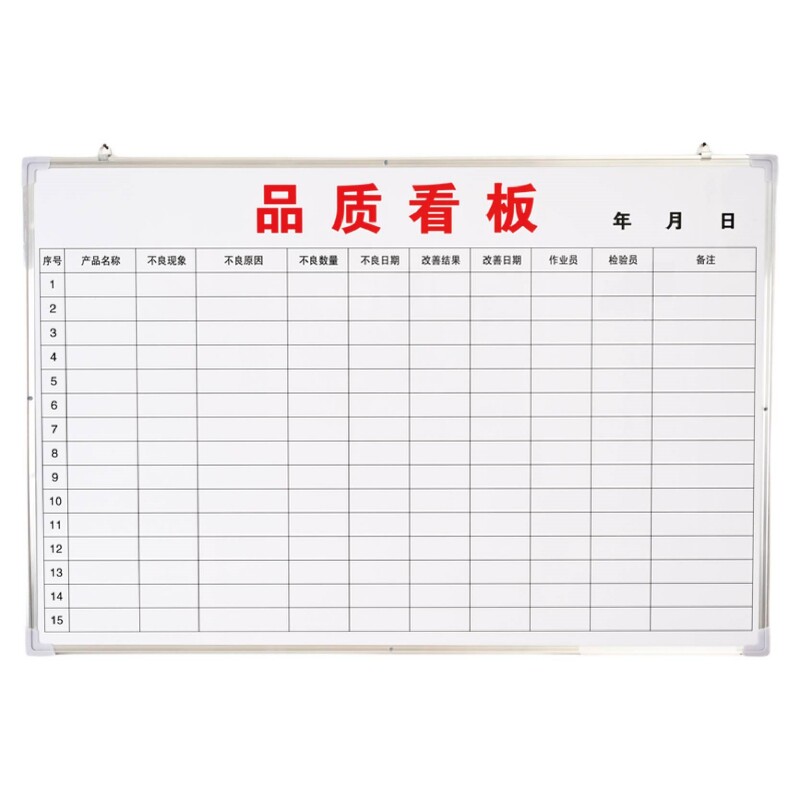 工厂车间品质质量管理看板生产任务计划硬白板写字板磁吸黑板定制