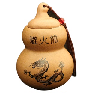 普陀山避火龙瓶子厨房在西北灶台乾位化解火烧天门陶土葫芦摆件