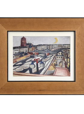 浮冰艺术中古风风景画氛围感挂画
