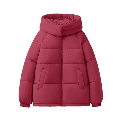 NOW真维斯红色本命年棉服女2025新款冬巨好看的冬装新年战袍外套