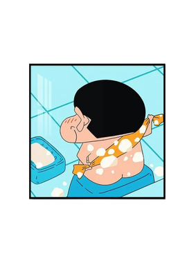 蜡笔小新防水免打孔儿童房壁画