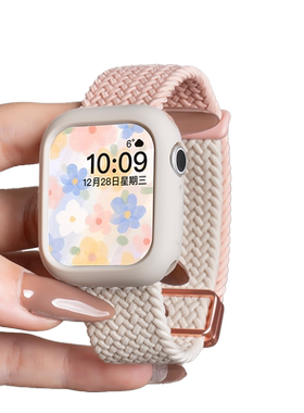 匠戴适用iwatch撞色编织磁吸表带