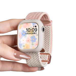 匠戴适用iwatch撞色编织磁吸表带