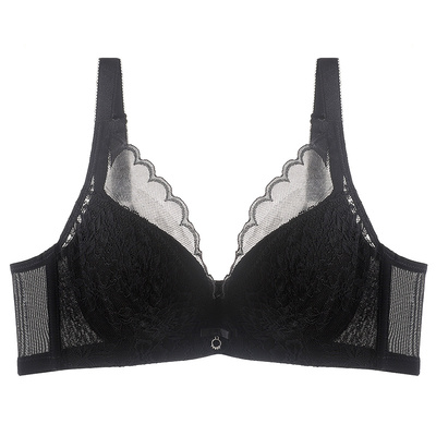 爱黛记忆钢圈薄款性感蕾丝文胸