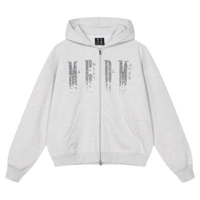 MEDM基础logo珠片连帽卫衣