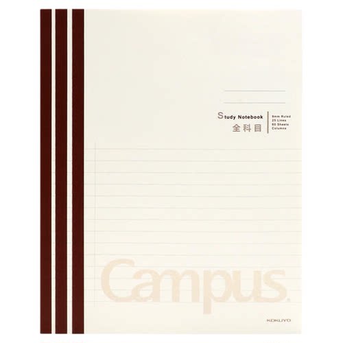 日本KOKUYO国誉Campus课堂学习本笔记本B5学生科目分类记事本子方格本英语网格格子空白错题本加厚记事本文具