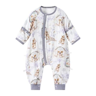 欧孕婴儿睡袋竹棉纱布透气春夏款