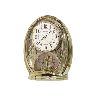 RHYTHM丽声高级感座钟客厅2026年新款高端台式静音欧式坐钟摆件