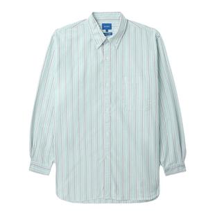 BEAMS男装条纹长袖衬衫2023春季新品文艺清新直排扣衬衣110220XK