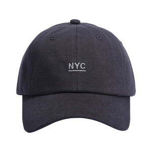 韩版春夏nyc休闲鸭舌帽男女学生潮牌百搭潮人棒球帽子软顶复古ins