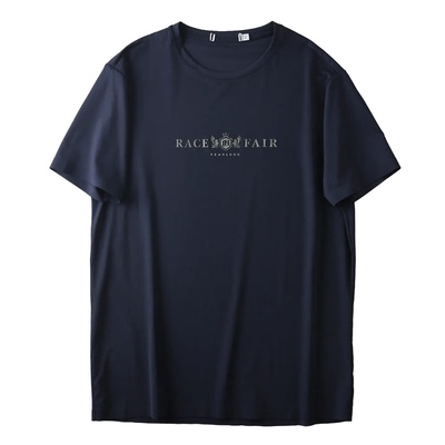 夏季男士冰丝凉感短袖字母T恤