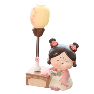 唐仕女摆件汉服娃娃小夜灯琴棋书画西安文创纪念品中国风伴手礼物