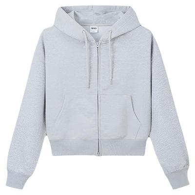 SPAO春季连帽拉链短卫衣