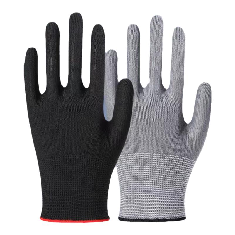 薄款灰黑色尼龙纱线工作纯白手套劳保弹力性开车防晒文玩男女家用