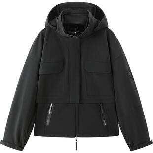 【商场同款】太平鸟三合一时尚羽绒服女修身黑色加厚A3ACF4216