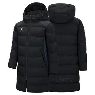 KELME卡尔美儿童长款棉服防风连帽保暖中大童过膝冬训羽绒棉服长